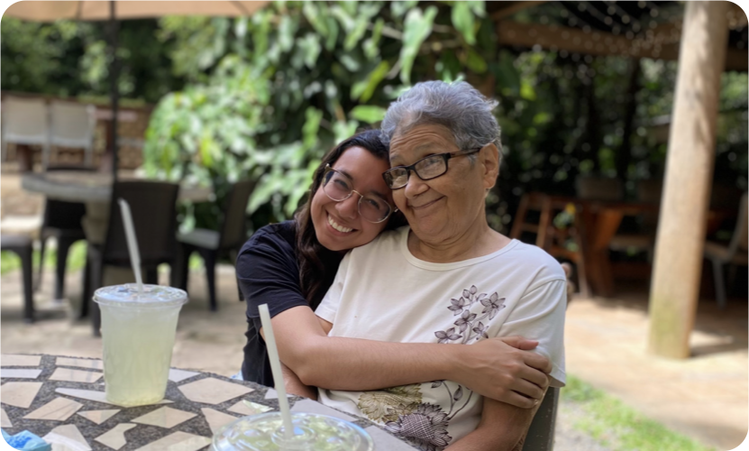 Fatima with her grandmother
